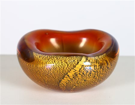 POLI FLAVIO (1900 - 1984) Piccola ciotola. Vetro di Murano. Cm 12,00 x 6,00 x...