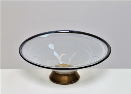 BAROVIER & TOSO Centrotavola. Vetro di Murano. Cm 25,50 x 9,50. Centrotavola...
