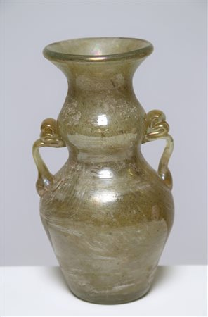 VETRERIA CENEDESE Vaso. Vetro scavato. Cm 17,00 x 31,00 x 17,00. Vetro scavo...