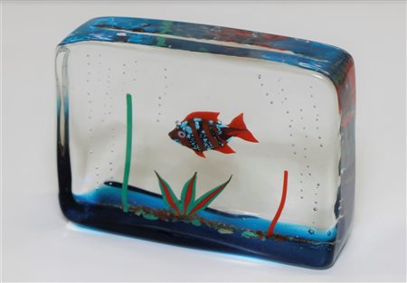 VETRERIA CENEDESE Acquario. Vetro. Cm 15,50 x 11,00 x 5,00. Piccolo acquario...