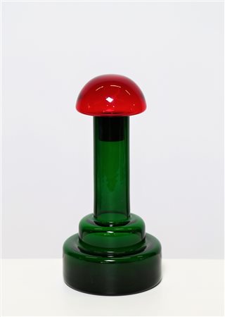 NASON VINCENZO Bottiglia in vetro con tappo. Vetro di Murano. Cm 14,00 x...