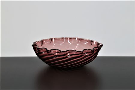 BAROVIER & TOSO Ciotola . Vetro di Murano. Cm 24,50 x 8,00. Ciotola in vetro...