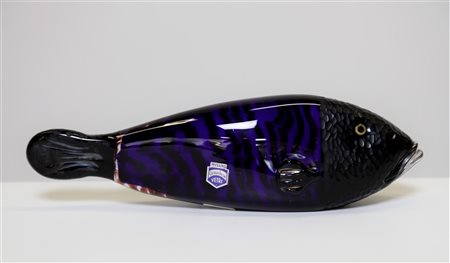 VETRERIA CENEDESE Pesce. Vetro massello. Cm 26,00 x 8,00 x 5,00. Figura di...