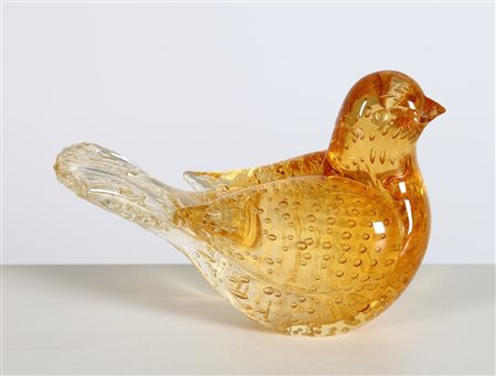 BAROVIER ERCOLE (1889 - 1974) Passero. Vetro massello. Cm 20,00 x 14,00 x...