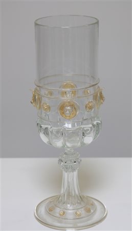 SALVIATI VETRERIA Coppa. Vetro di Murano. Cm 17,50 x 45,50 x 17,50. Grande...