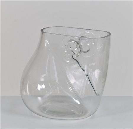 BARBINI MURANO Vaso. Cristallo. Cm 32,00 x 28,50. Vaso Scultura in cristallo,...