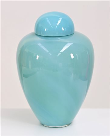 BAROVIER & TOSO Vaso contenitore. Vetro di Murano. Cm 26,00 x 35,50. Vetro...