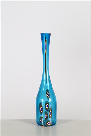 RINALDI ANGELO Bottiglia. Vetro di Murano. Cm 11,00 x 51,00. Bottiglia di...