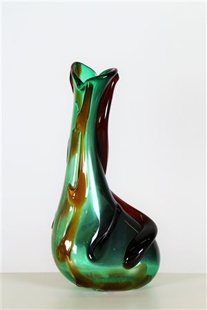 SCARPA CROCE LUIGI (1901 - 1967) Vaso. Vetro di Murano. Cm 27,00 x 54,00 x...