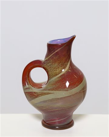 BAROVIER ERCOLE (1889 - 1974) Vaso brocca. Vetro di Murano. Cm 15,50 x 21,50...