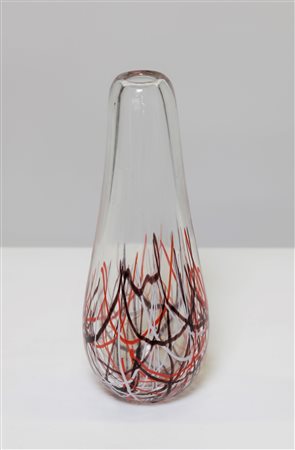 ARCHIMEDE SEGUSO - RICCARDO LICATA Vaso. Vetro di Murano. Cm 11,00 x 30,00....