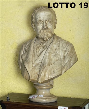 E. GARIBOLDI (XX° SEC.) SCULTURA IN MARMO BIANCO STATUARIO DI CARRARA RAFF....