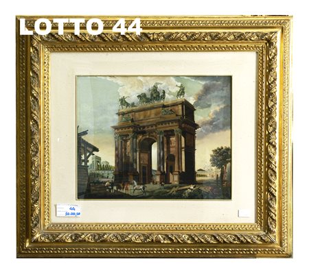 GIOVANNI MIGLIARA (1785 – 1837) DIPINTO OLIO SU TELA RAFF. ARCO DELLA PACE...