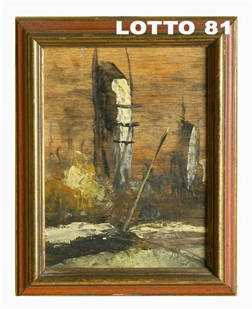 OSVALDO BARBIERI “BOT” (1895 – 1958) DIPINTO OLIO SU TAVOLA RAFF. CASACCIA...