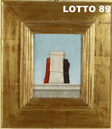 ARMODIO (1938) DIPINTO TEMPERA SU TAVOLA INTITOLATO “ROSSO E NERO” MIS. 15 X...