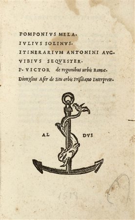 MELA, Pomponio (fl. 43-50) - Pomponius mela, Iulius Solinus, itinerarium antoni