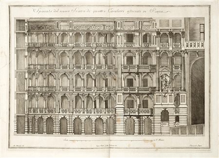 BIBIENA, Antonio Luigi Galli da (1697-1774) - Disegni del nuovo teatro de quatt