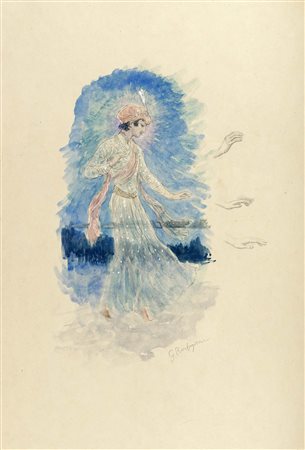 ROCHEGROSSE, Georges (1859-1938) - Auguste de VILLIERS DE L'ISLE-ADAM (attivo 1