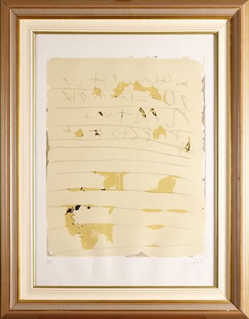 ANTONI TAPIES Senza titolo. .