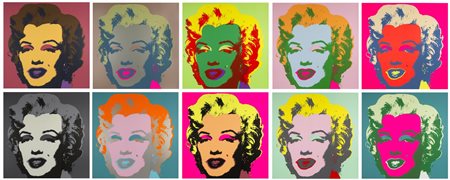 ANDY WARHOL Lotto composto da 10 fogli. Marilyn. .