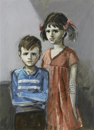 ALBERTO SUGHI Ritratto di bambini dal ciclo Immaginazione e Memoria della Famiglia.