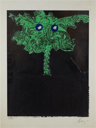 Baj Enrico PERSONAGGIO serigrafia, foglio cm 50x40; es. 81/100 firmato e...