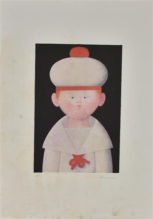 Bueno Antonio MARINARETTO litografia su carta, cm 70x50 esemplare prova...