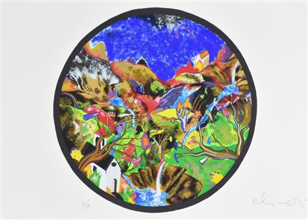 Alinari Luca SENZA TITOLO litografia su carta, cm 50x70 esemplare P.A. sul...