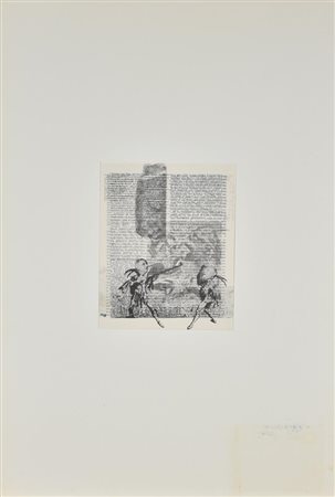 Gribaudo Ezio COMPOSIZIONE collage su carta, cm 21x17 sul retro: titolo...