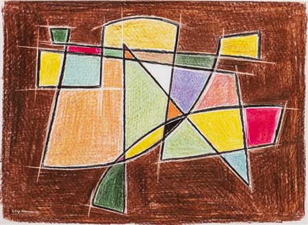 Veronesi Luigi L.V.343 SENZA TITOLO tecnica mista su carta, cm 25x35 firmato...