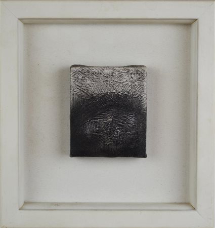 Marra Max COMPOSIZIONE tecnica mista su tela estroflessa, cm 7x6 sul retro:...