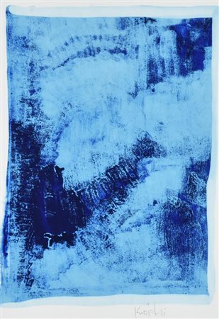 Knopfli Claudio SENZA TITOLO tecnica mista su carta, cm 35x25 sul fronte: firma