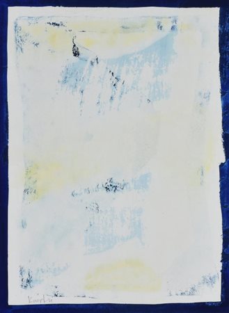 Knopfli Claudio SENZA TITOLO tecnica mista su carta, cm 35x25 sul fronte: firma