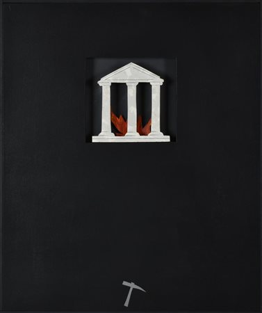 Garbiero Valerio BUON VIAGGIO SCHLIEMANN tecnica mista su compensato con...