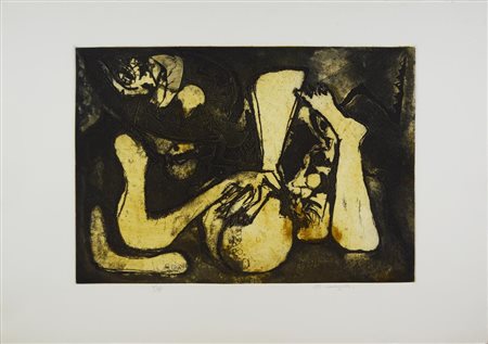 Minguzzi Luciano SENZA TITOLO Acquaforte e acquatinta. mm 343x492. Foglio: mm...