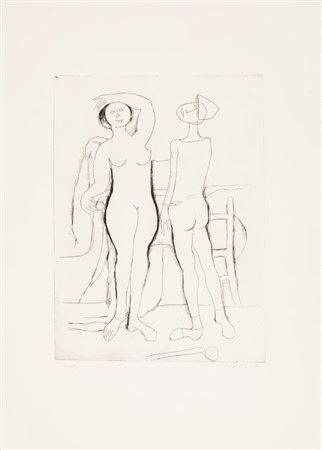 Marini Marino INCONTRO acquaforte, cm 44,5x31,3, foglio cm 70x49,5; es....