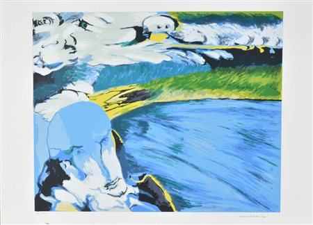 Brindisi Remo SENZA TITOLO litografia su carta, cm 50x70 esemplare P.A. sul...