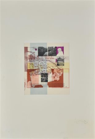 Gribaudo Ezio COMPOSIZIONE collage su carta, cm 23x20