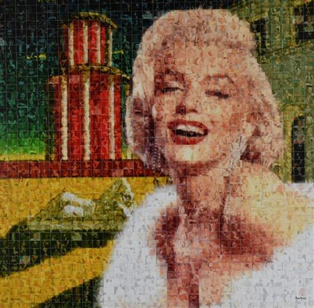 Murgia Maria MARILYN METAFISICA fotomontaggio su kapafix, cm 80x80 sul...