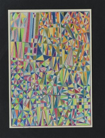 Branca Enzo SENZA TITOLO matite colorate su carta, cm 15x11 sul retro: firma...