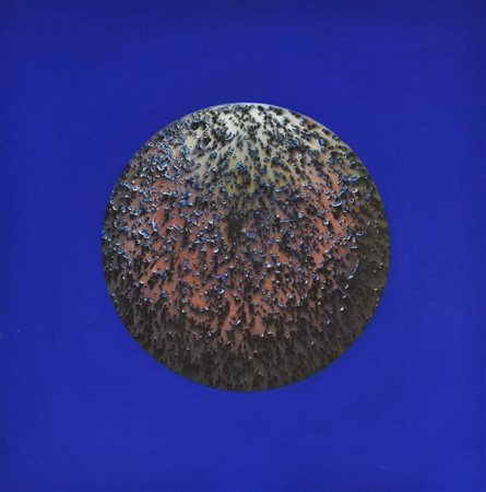 Malmignati Mauro ASTEROIDE IN BLU tecnica mista su cartone, cm 70x70 sul...