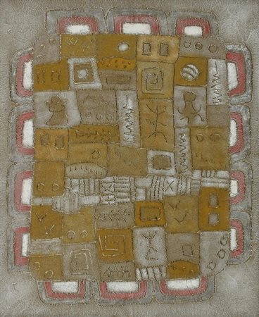 Nacci Antonino SENZA TITOLO tecnica mista su tela, cm 60x50 sul retro: firma...