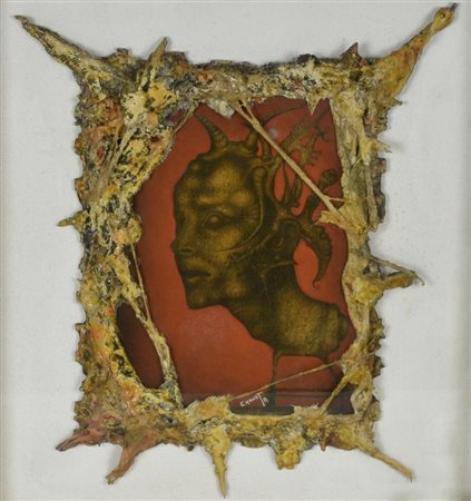 Cannata Antonio ANELITO tecnica mista e collage su tavola, cm 47x43 sul...