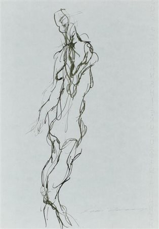 Treccani Ernesto NUDO N. 13 china su carta, cm 30x21 sul fronte: firma