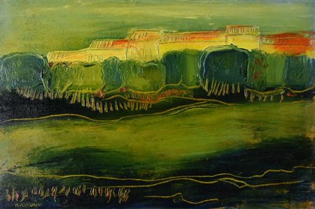 Venturini M. SENZA TITOLO olio su tela, cm 30x45 sul fronte: firma