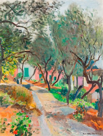 UGO VITTORE BARTOLINI (1906-1975) - Uliveto a Tellaro, 1971