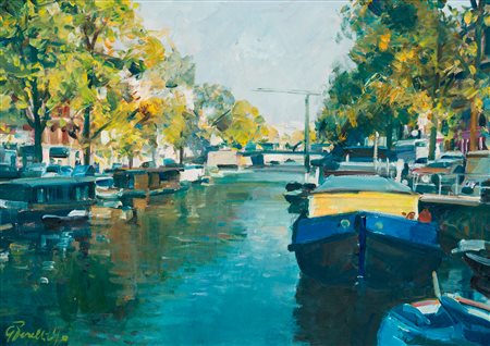GIANCARLO PERELLI CIPPO (1923-2004) - Amsterdam. Il Prinsengracht