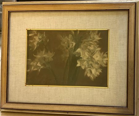 Casini "Fiori" olio su tela (cm 19x27,5) Firmato e datato in basso. Al retro:...