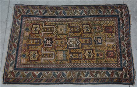 Tappeto Schirwan, Caucaso seconda metà secolo XIX. Decoro geometrico...