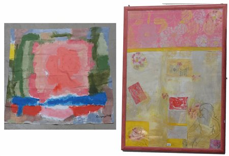 Luciana Ame Ferber, lotto di un dipinto ed una tecnica mista, soggetti e...